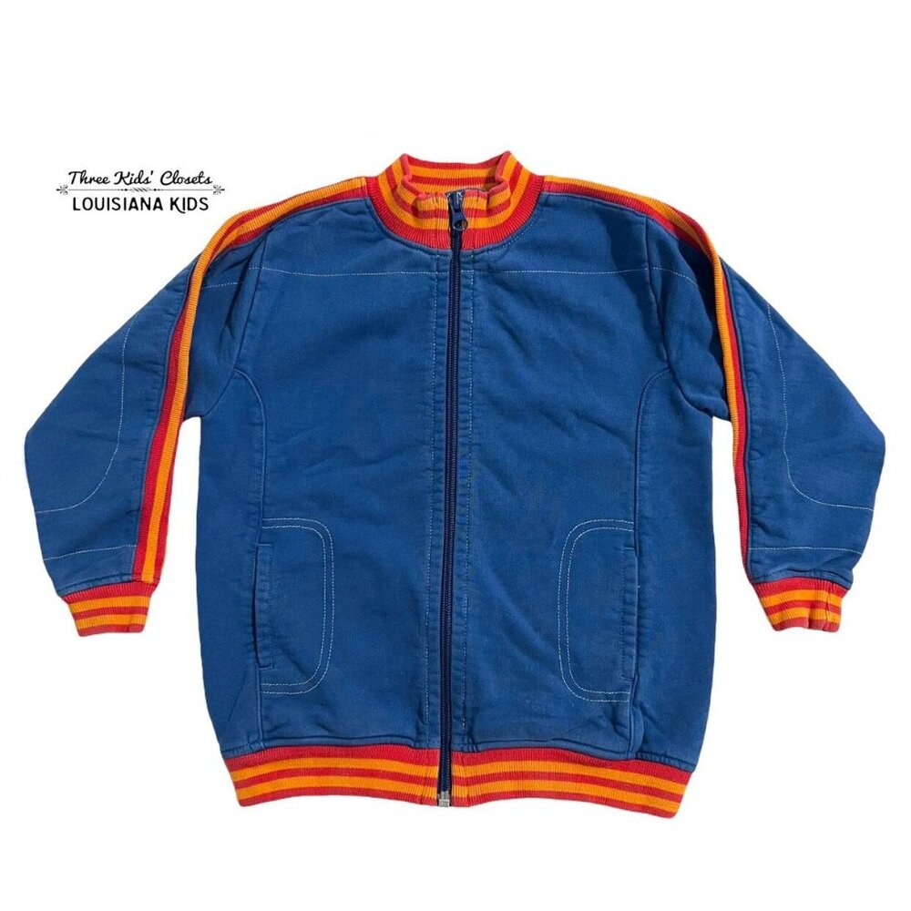 Hanna Andersson Sz 100 (4) Blue Stripe Track Jacket